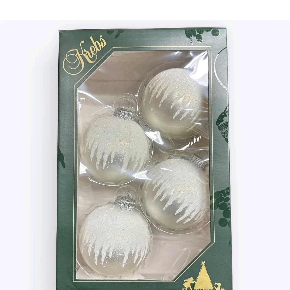 White Holiday Ornaments Set
